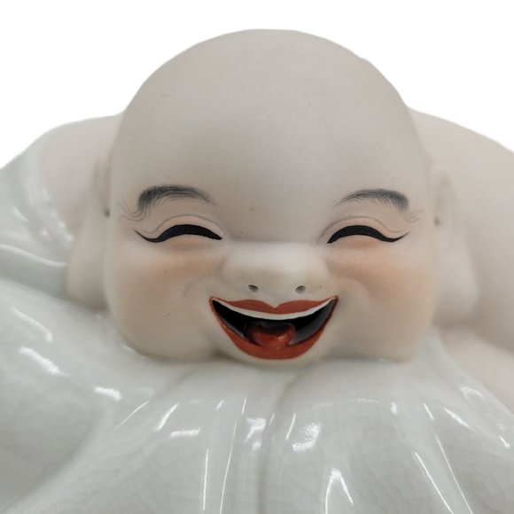 VTG Buddha Happy Wealth Lucky Maitreya Buddha Figurine Signed - Picture 2 of 11